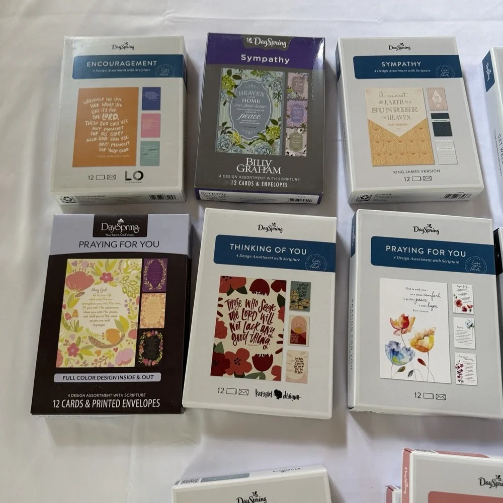 Lot Of 14 DaySpring Christian Greeting Card Box Sets Sympathy Birthday Baby